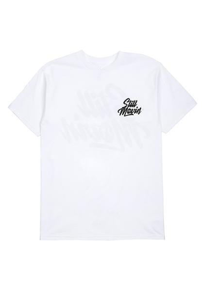 Still Movin Stacked Logo T-Shirt - White