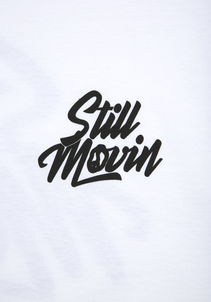 Still Movin Stacked Logo T-Shirt - White