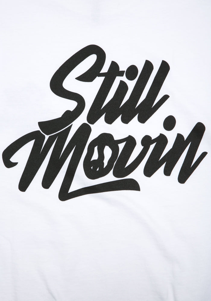 Still Movin Stacked Logo T-Shirt - White