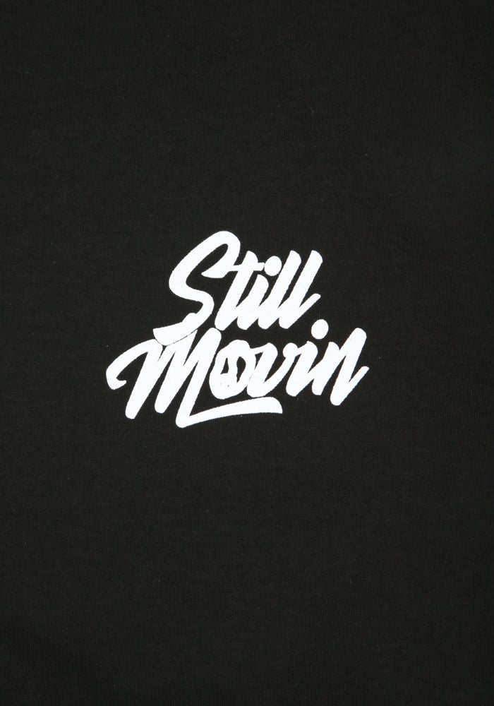 Still Movin Stacked Logo T-Shirt - Black