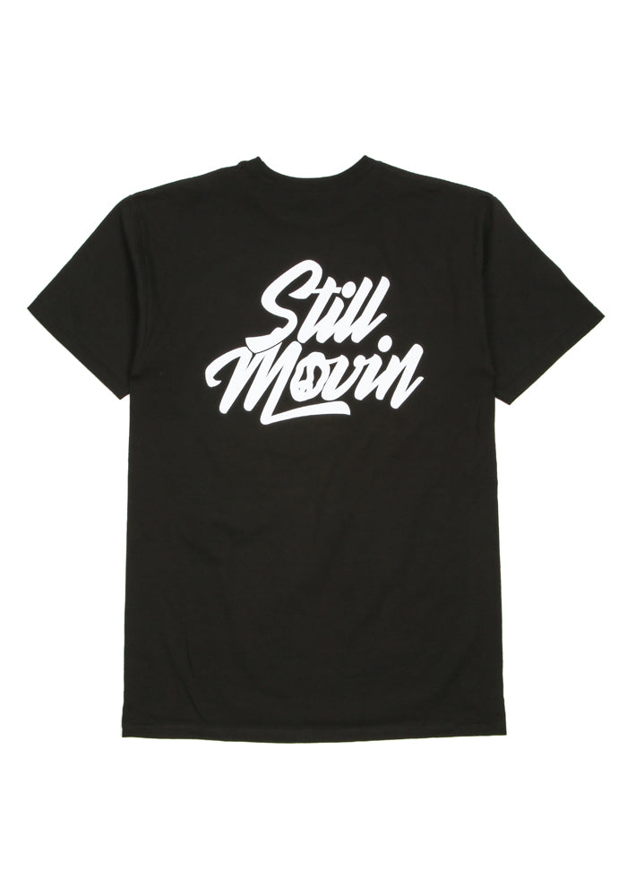 Still Movin Stacked Logo T-Shirt - Black