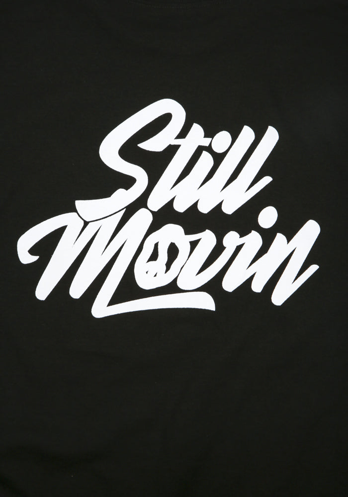 Still Movin Stacked Logo T-Shirt - Black