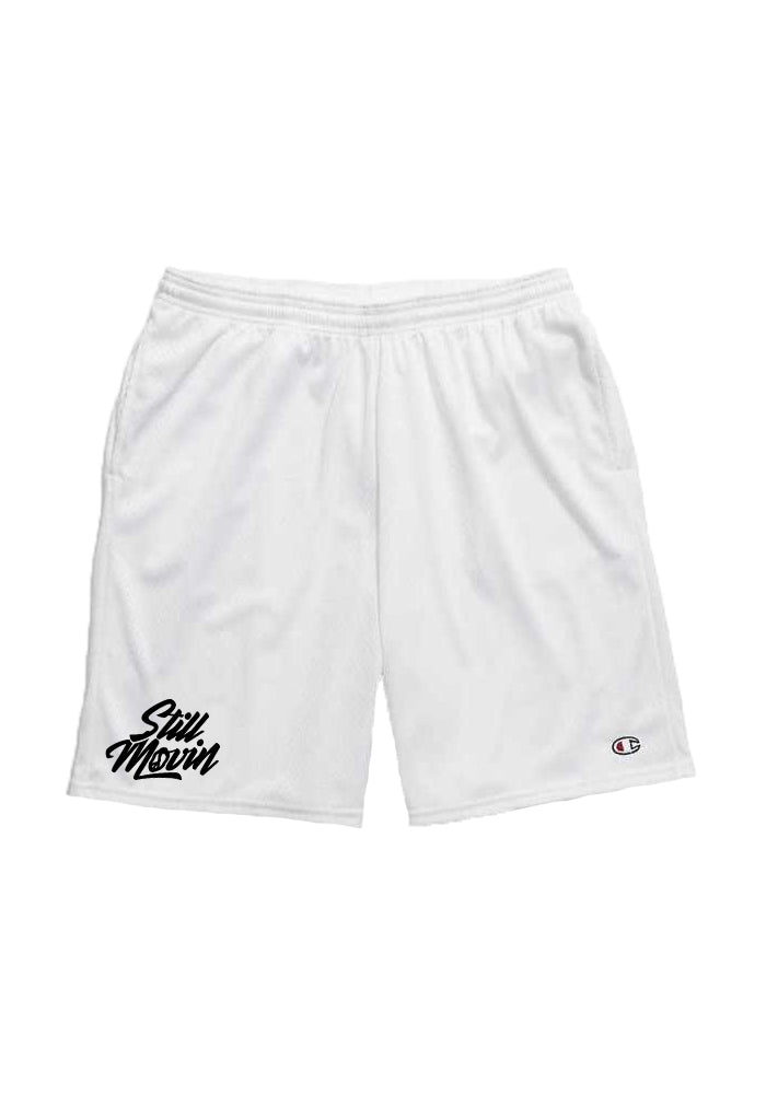 Still Movin x Champion Mesh Shorts - White