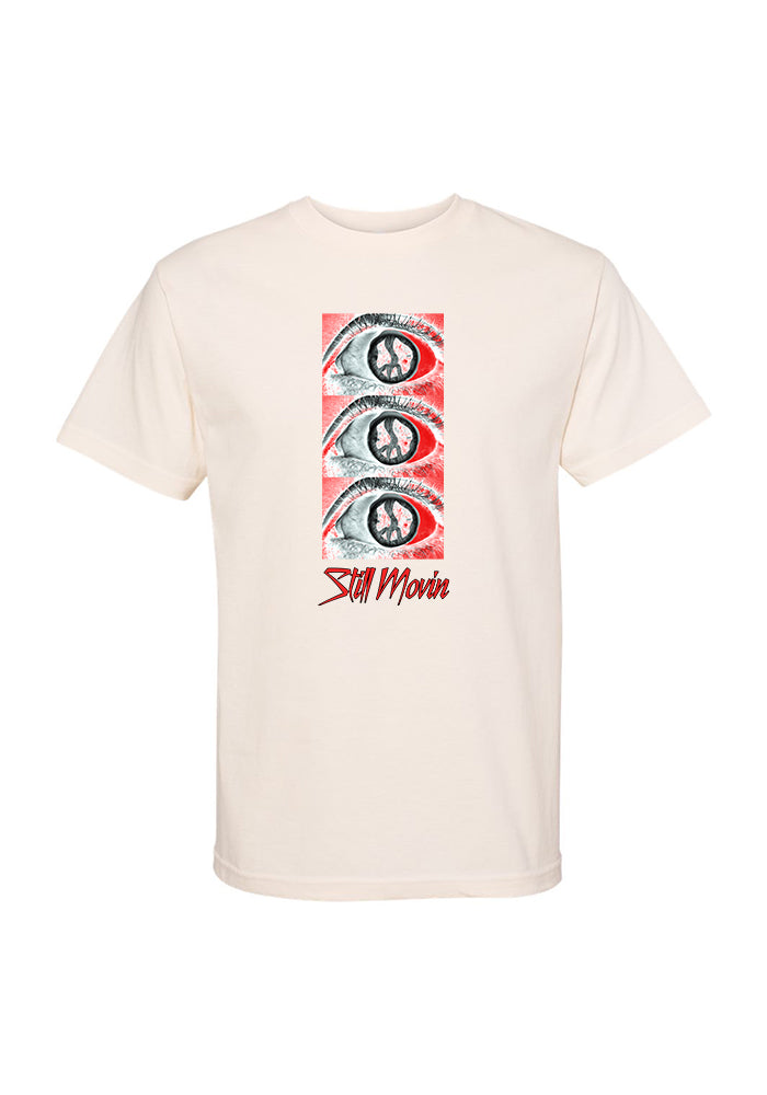 Still Movin Red Eye T-Shirt - Cream