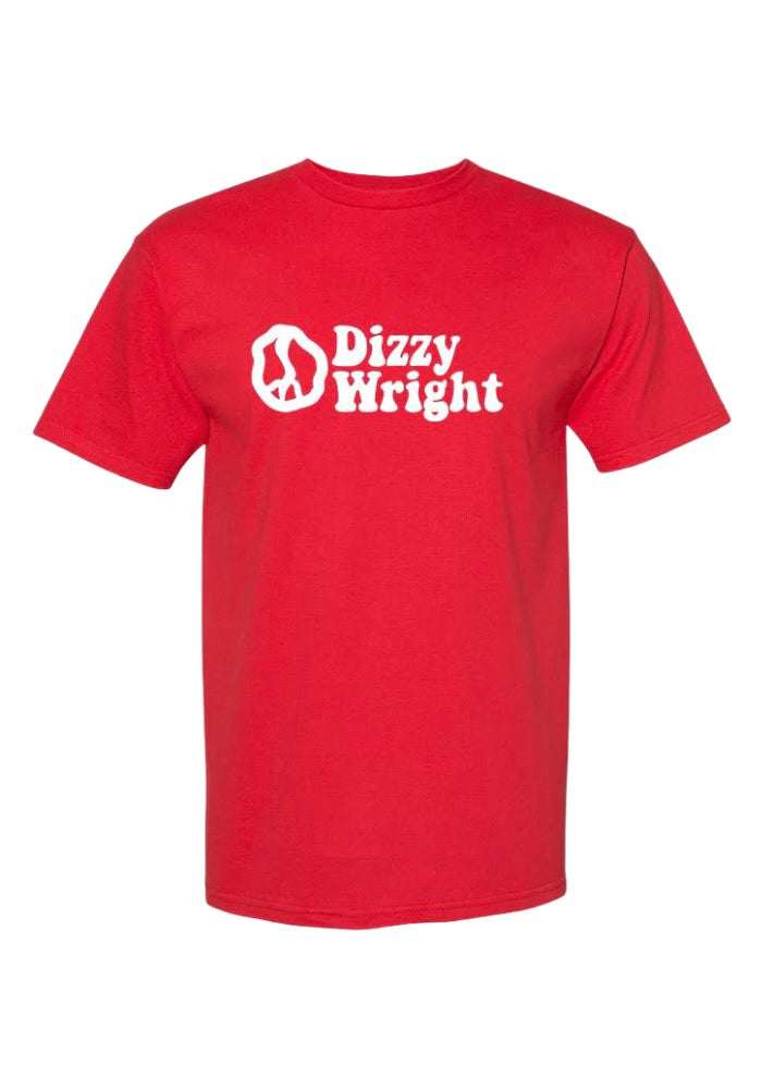 Dizzy Wright Peace Logo T-Shirt - Red