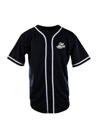 Still Movin Baseball Jersey - Black