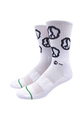 Still Movin x Pyvot Peace Socks - White