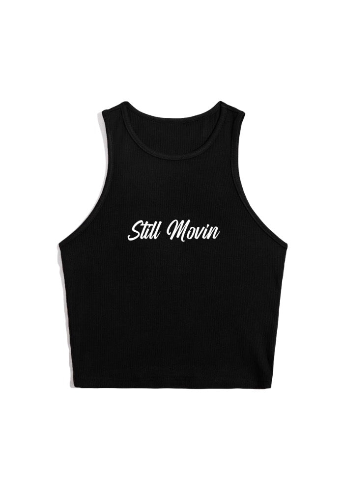 Still Movin Women's Crop Tank - Black