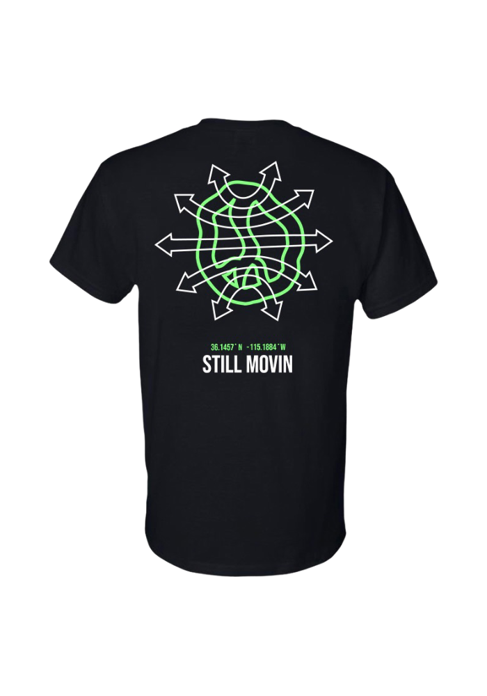 Still Movin Directional T-Shirt - Black