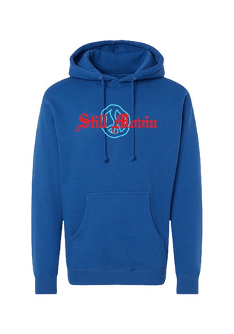 Still Movin Old English Hoodie - Blue